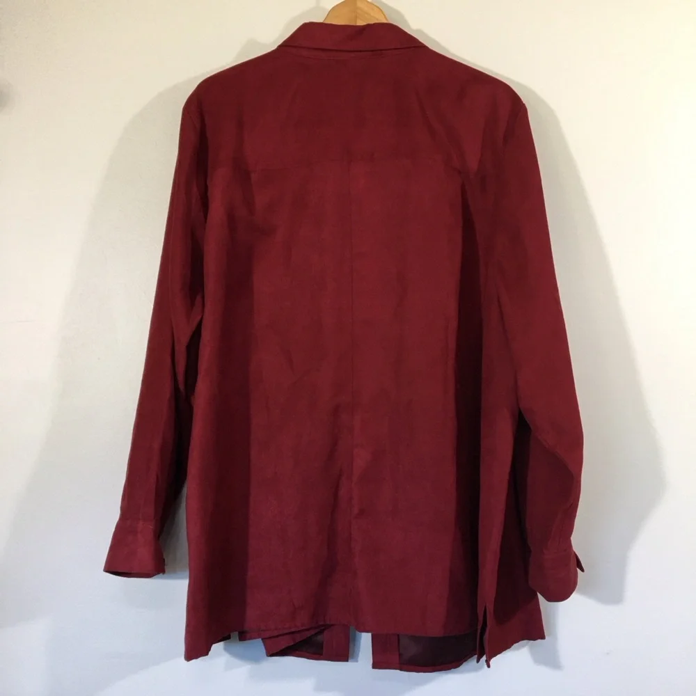 Catherines Red‎ Moleskin Button Up Shirt